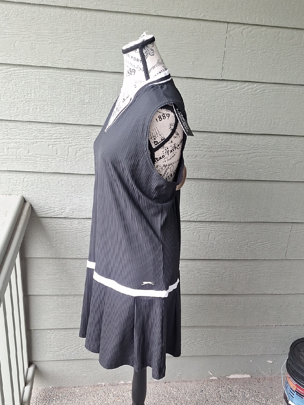 NWT Slazenger Black and White Golf Polo Dress Plus Size XXL - Picture 7 of 14